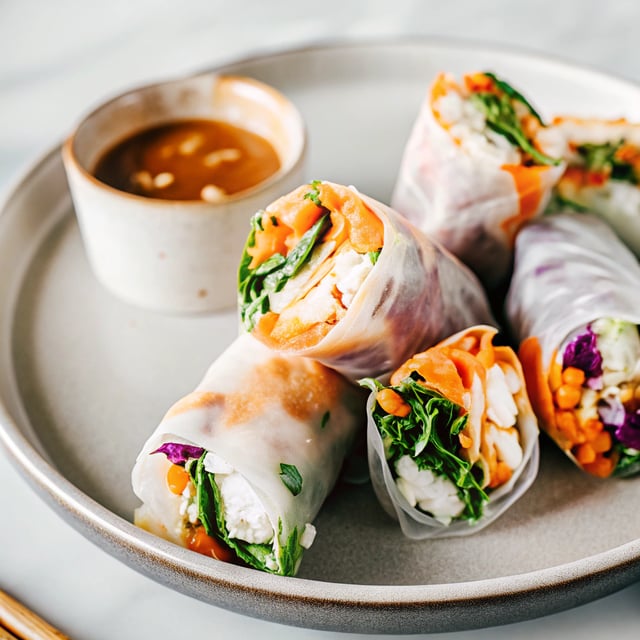 Fresh Spring Rolls with Peanut Sauce