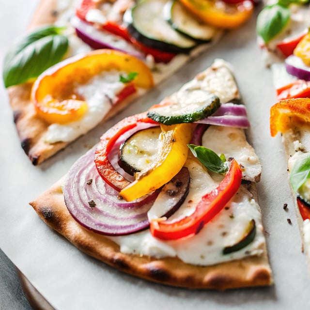 Garlic Butter Grilled Vegetable Pizza