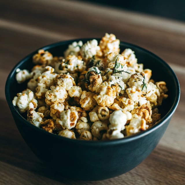 Garlic Rosemary Parmesan Popcorn