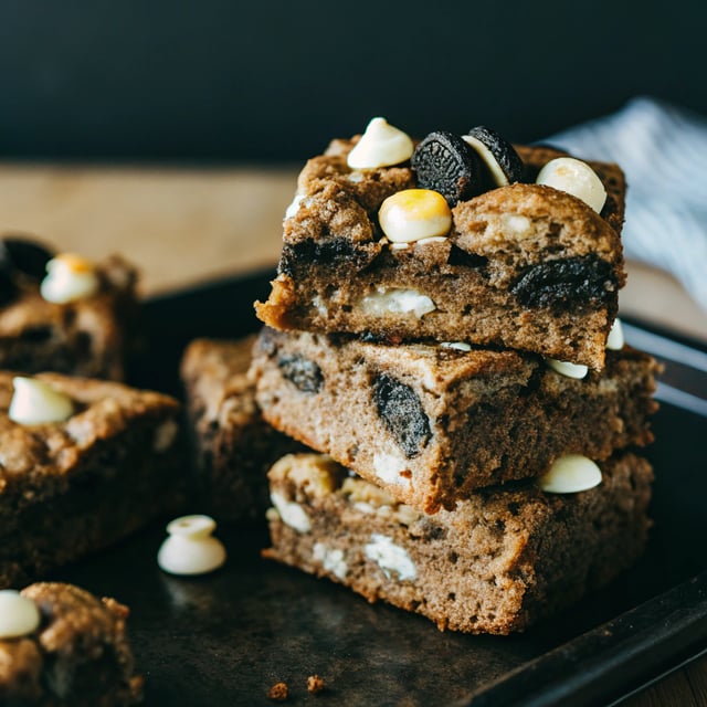 Gingerbread Oreo Blondies