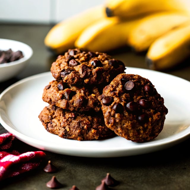 Gluten-Free Vegan Banana Peanut Butter Chocolate Chip Cookies