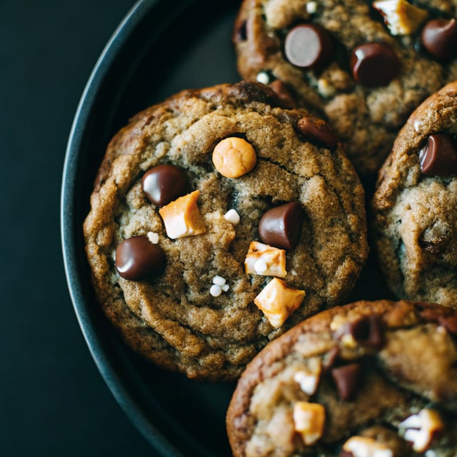 Graham Cracker Toffee Chocolate Chip Cookies