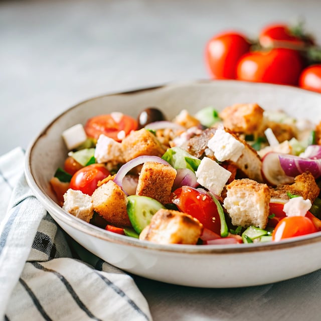 Greek Panzanella Salad
