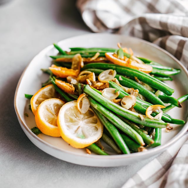 Green Beans with Lemon and Shallots