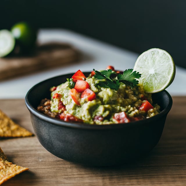 Green Chile and Roasted Tomato Guacamole