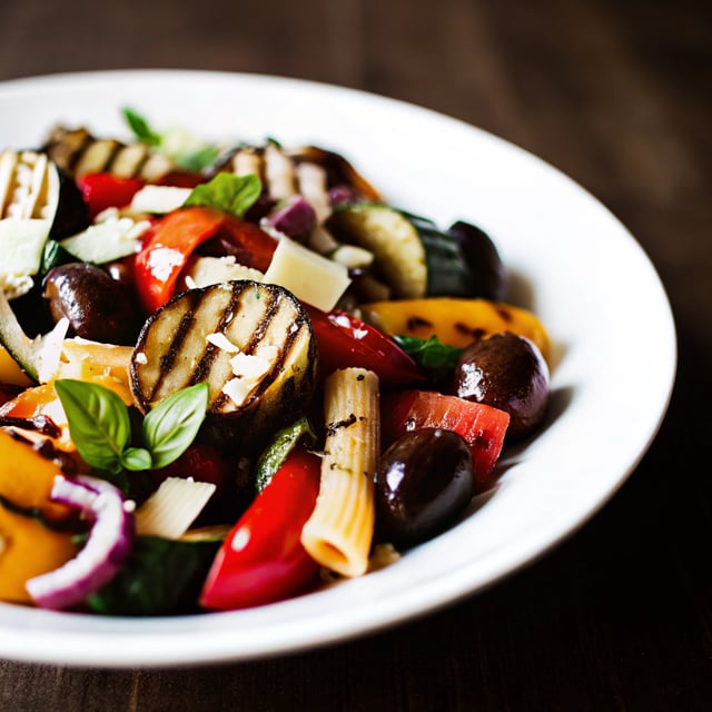 Grilled Ratatouille Pasta Salad