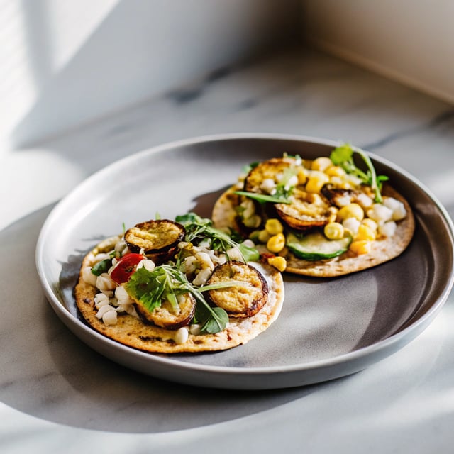 Grilled Zucchini and Corn Tostadas