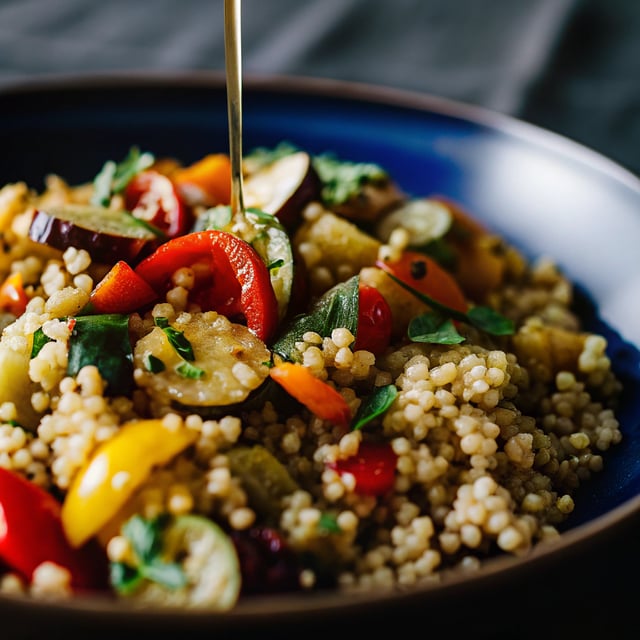 Israeli Couscous Salad with Roasted Vegetables