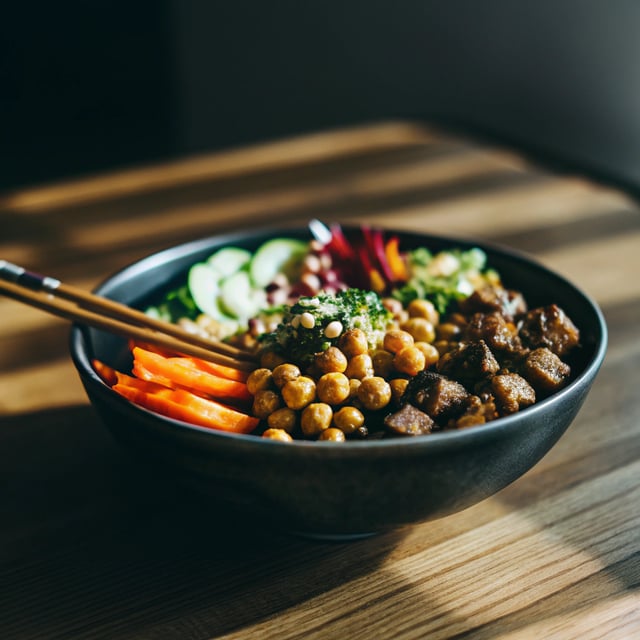 Korean BBQ Chickpea Bowls