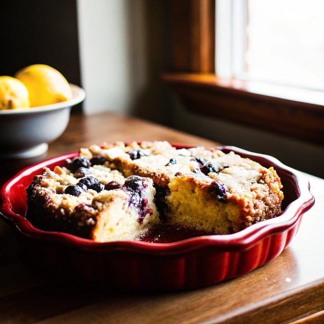 Lemon Blueberry Ricotta Cake