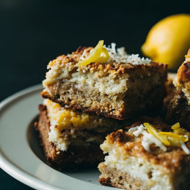Lemon Coconut Crumb Bars