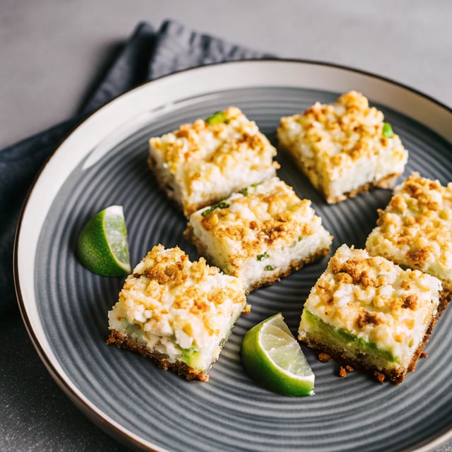Lime and Coconut Crumble Bars