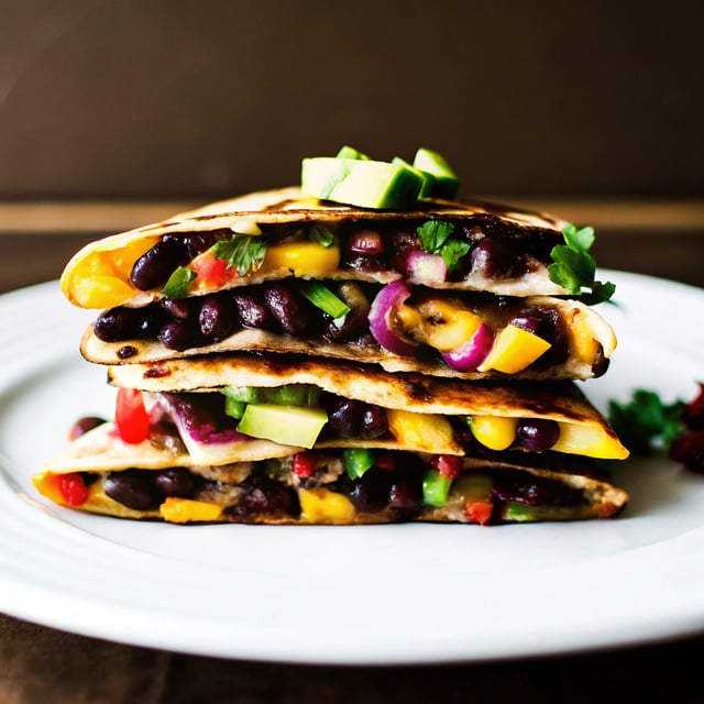 Mango Black Bean Quesadillas