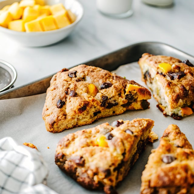 Mango Dark Chocolate Chunk Scones