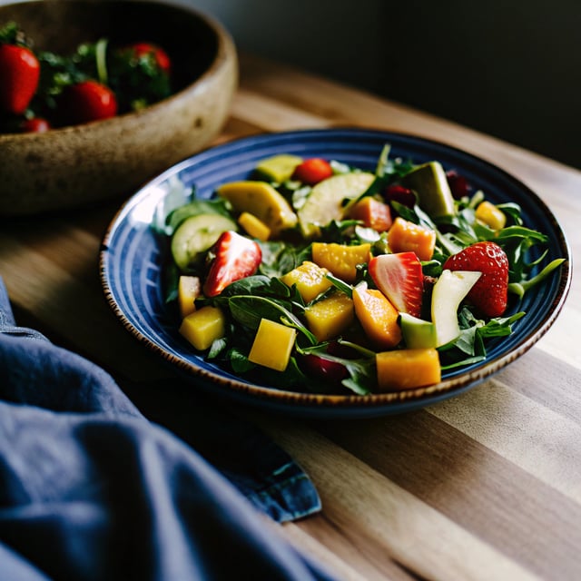 Mango, Strawberry, and Avocado Arugula Salad
