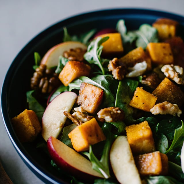 Maple Roasted Butternut Squash & Apple Salad