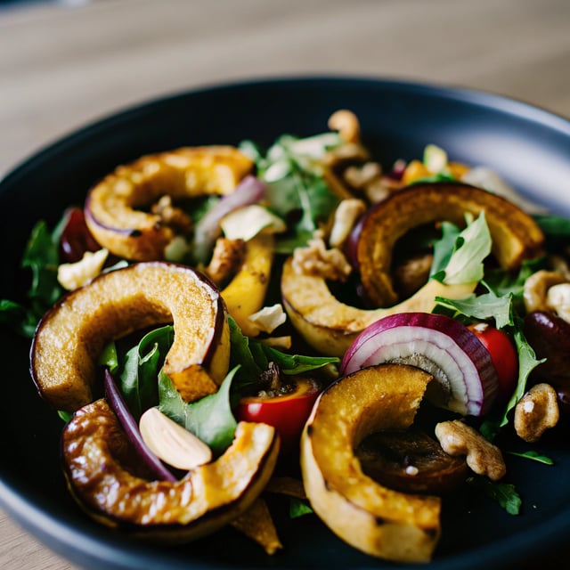 Maple Roasted Delicata Squash Salad