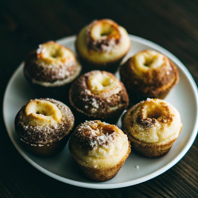 Mini Eggnog Doughnut Muffins