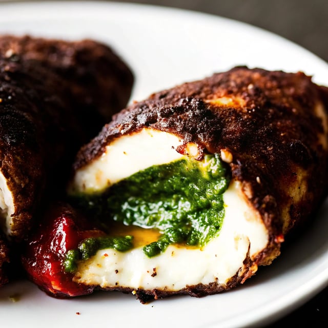 Mozzarella Pesto Stuffed Chicken Breasts