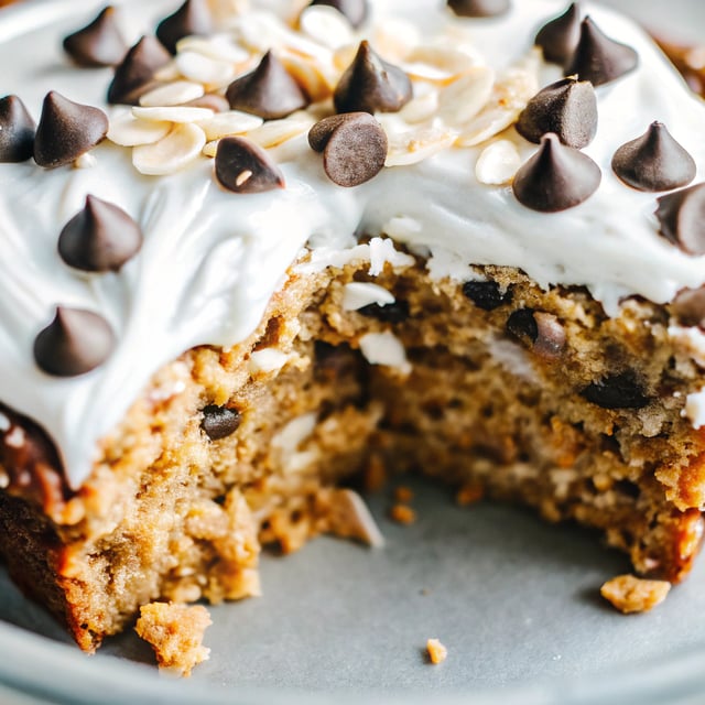 Oatmeal Chocolate Chip Cake with Cream Cheese Frosting