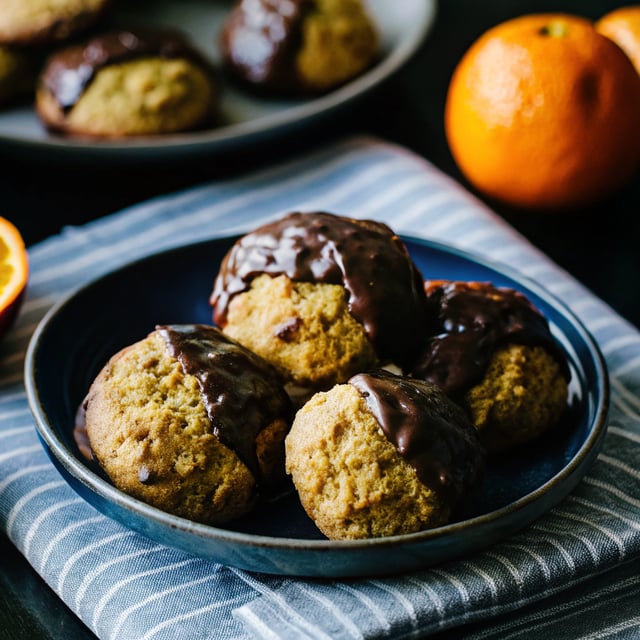 Orange Ricotta Cookies with Dark Chocolate