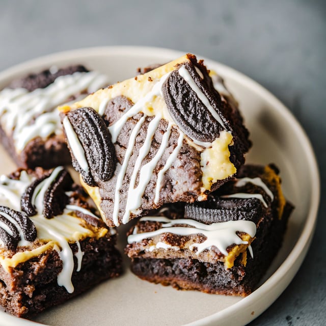 Oreo Brownies with White Chocolate