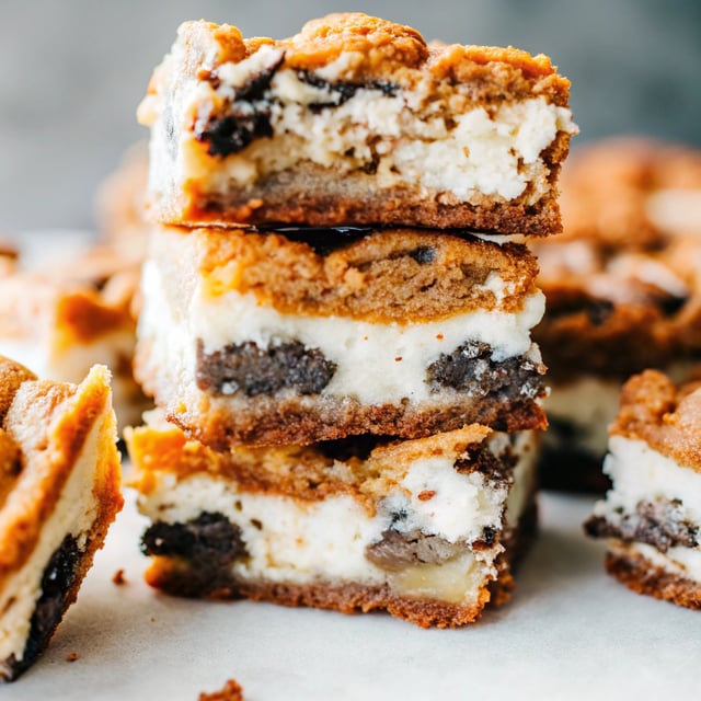 Oreo Cheesecake Cookie Dough Bars