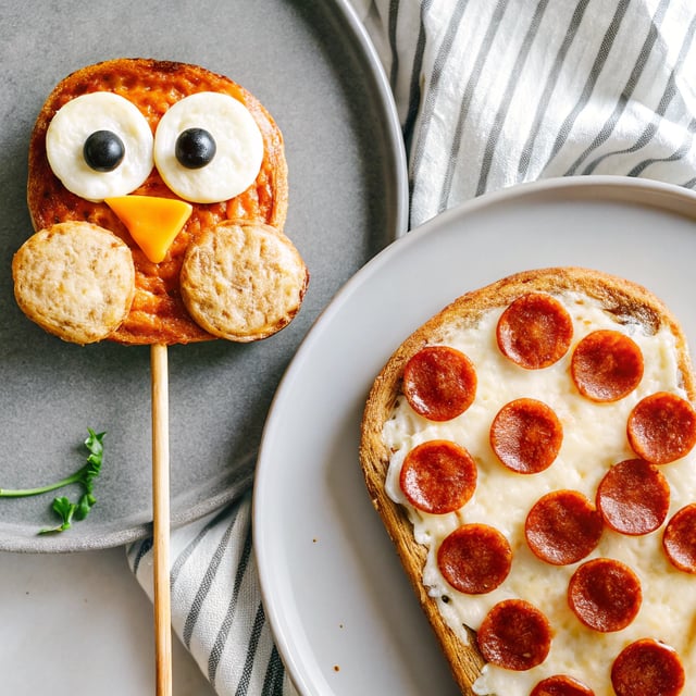 Owl Toast & Pizza on a Stick