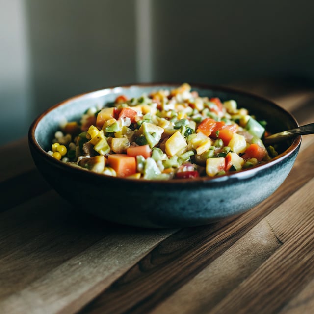 Peach, Corn, and Avocado Salsa