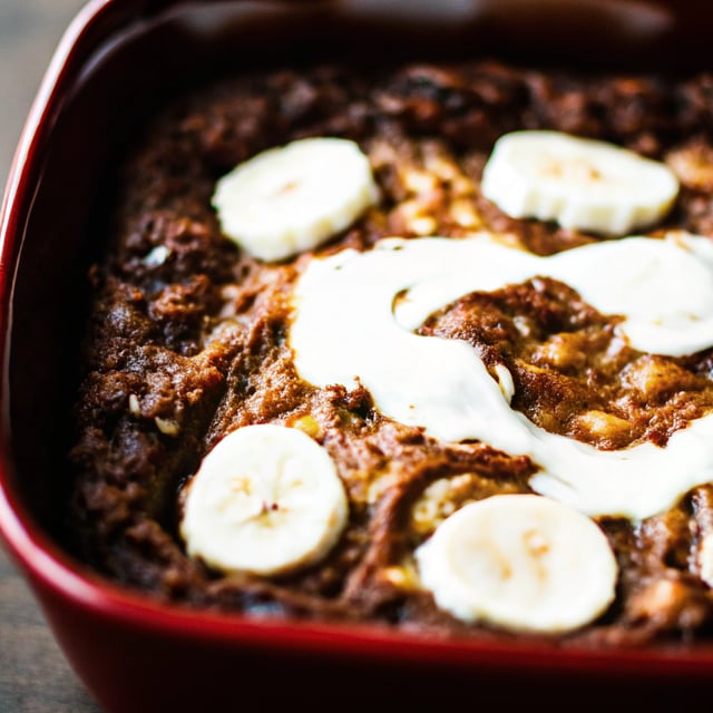 Peanut Butter Banana Baked Oatmeal