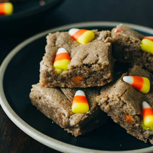 Peanut Butter Candy Corn Blondies