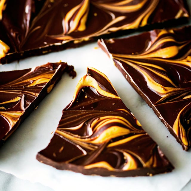 Peanut Butter Chocolate Swirl Bark