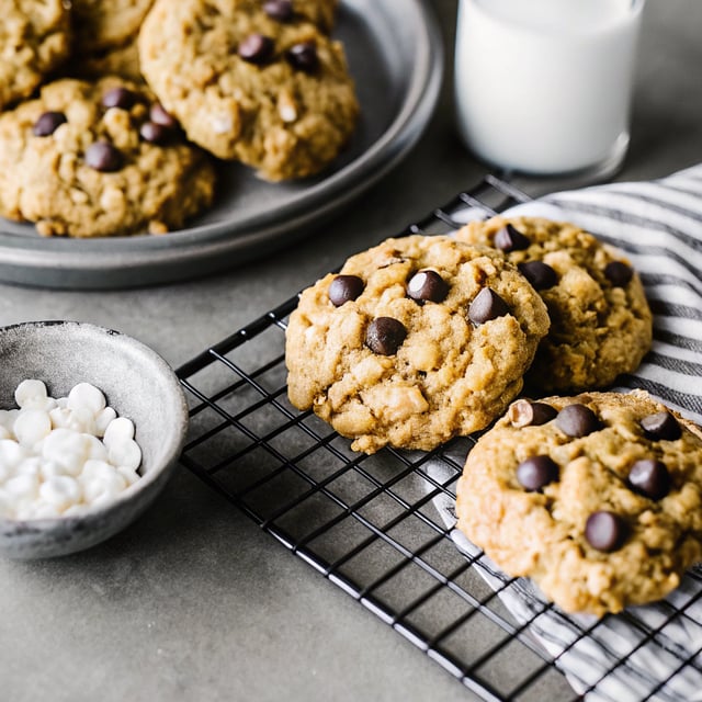 Peanut Butter Oatmeal Chocolate Chip Cookies