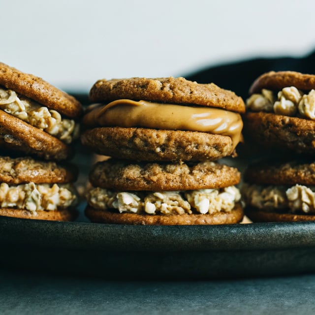 Peanut Butter Oatmeal Sandwich Cookies