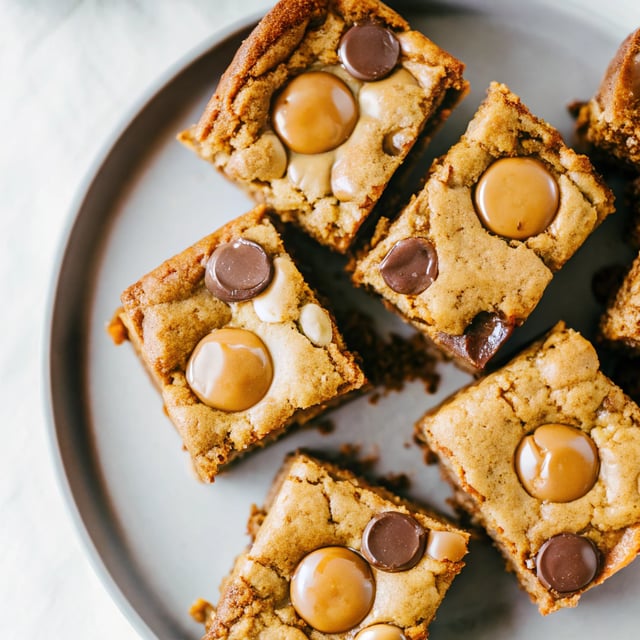 Peanut Butter Rolo Blondies