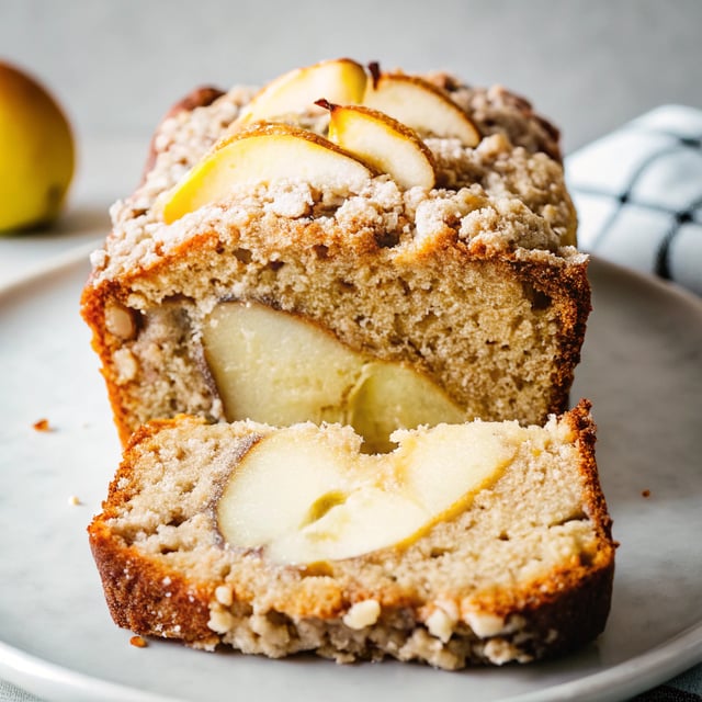 Pear Bread with Almond Streusel Topping