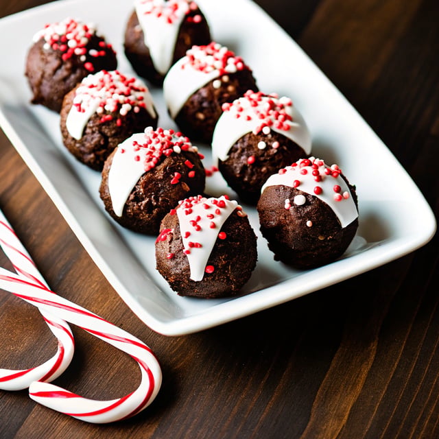 Peppermint Crunch Brownie Bites