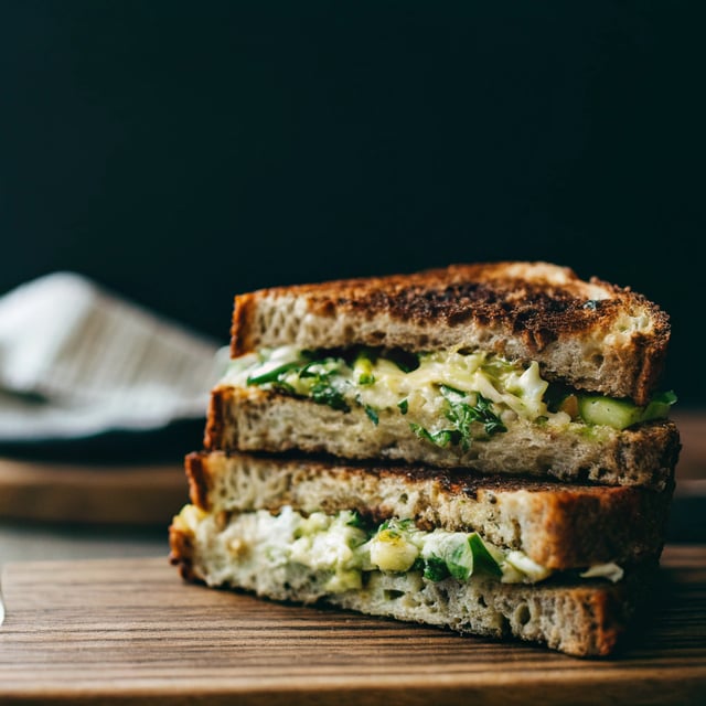 Pesto, Artichoke, and Havarti Grilled Cheese