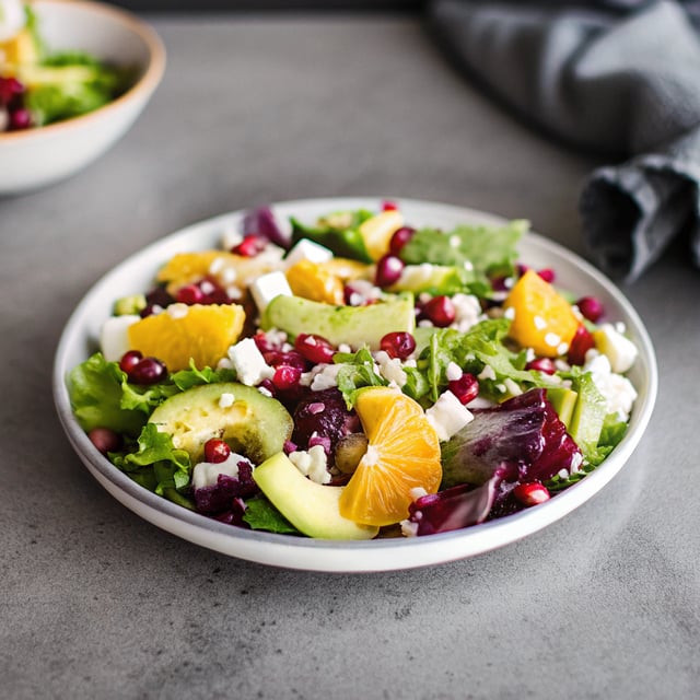 Pomegranate, Orange, and Avocado Salad