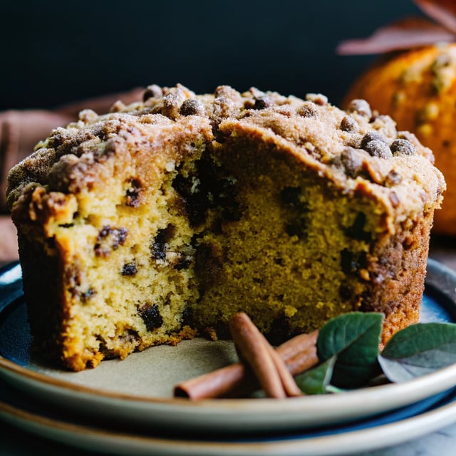 Pumpkin Chocolate Chip Streusel Cake