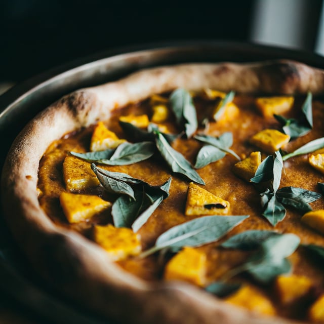 Pumpkin Pizza with Crispy Sage