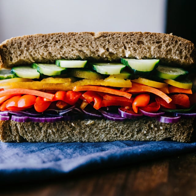 Rainbow Vegetable Sandwich