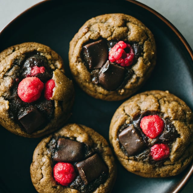 Raspberry Hugs Chocolate Cookies