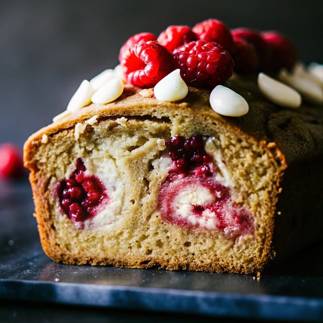 Raspberry White Chocolate Loaf Cake