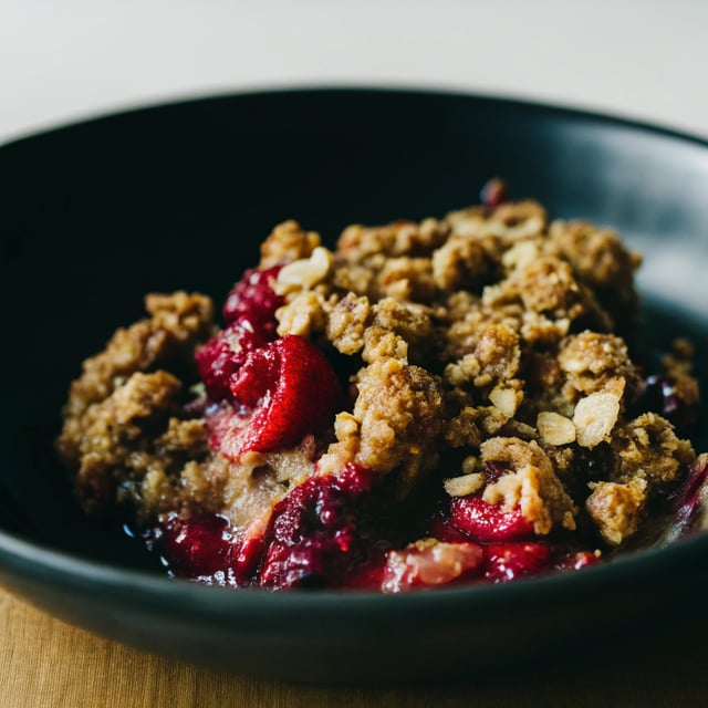 Rhubarb Berry Crisp