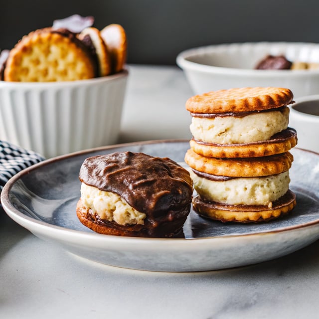 Ritz Cracker Chocolate Peanut Butter Ice Cream Sandwiches