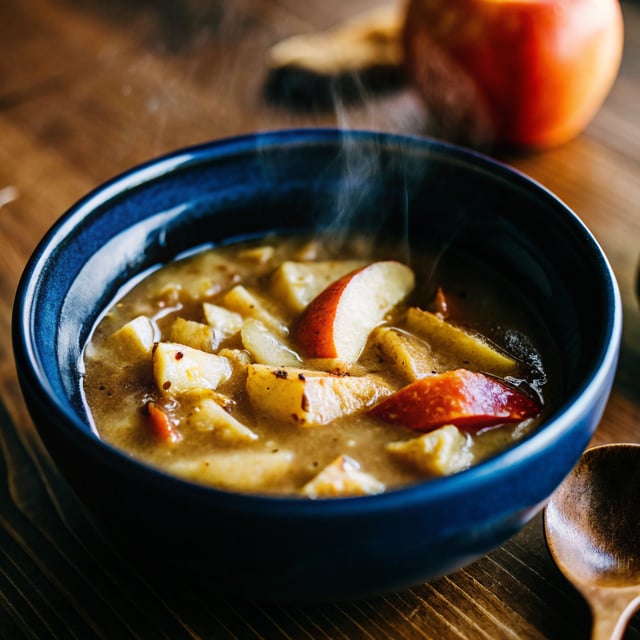 Roasted Apple, Pear & Parsnip Soup