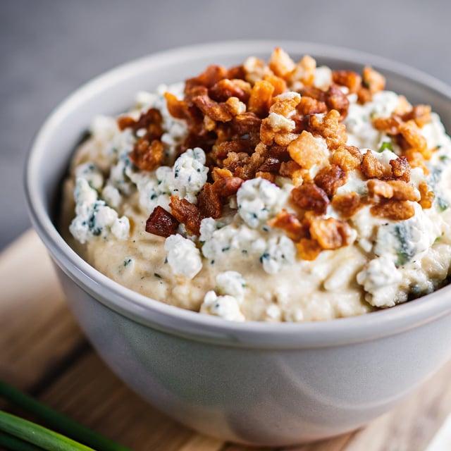 Roasted Garlic Bacon Blue Cheese Dip