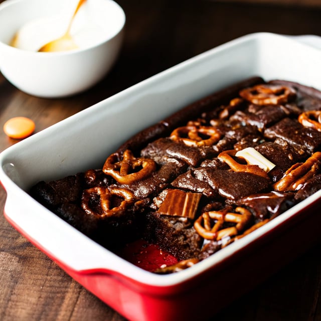 Salted Caramel Pretzel Brownies
