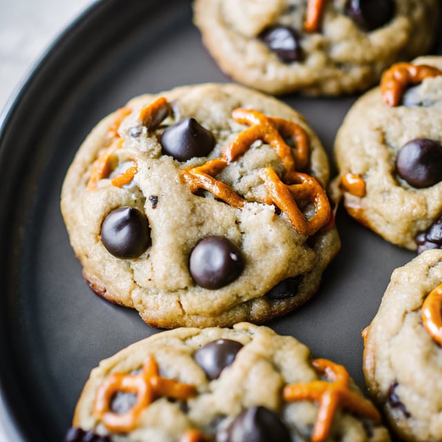 Salted Caramel Pretzel Chocolate Chip Cookies